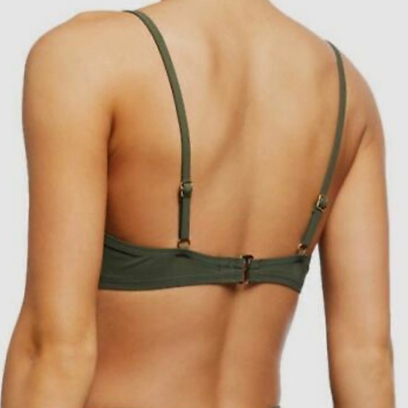 NEW Tory Burch Triangle Bikini Top in Green - Picture 3 of 6